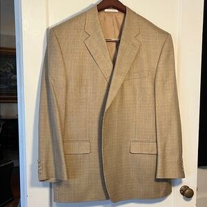 Ralph Lauren Classic Beige Blazer with blue and dark brown accents size 44R